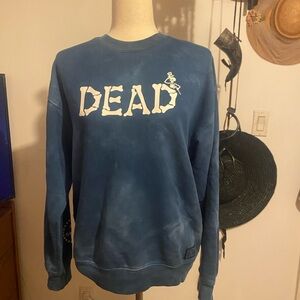 Levi's Grateful Dead collab Blue Graphic Women's Crew Neck Sweater size XS